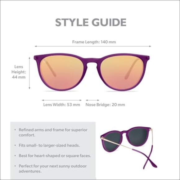 Polarized Round Sunglasses with UV400 Protection, Polycarbonate Frame main image 7